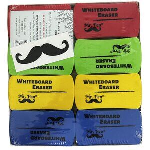 Mr. Pen Magnetic Dry Erase Erasers 8 Pack Assorted Color White Board Erasers